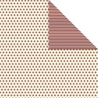 Vivi Gade Doppelseitiges Scrapbooking-Papier Copenhagen Rot/Cremeweiß 30,5 x 30,5 cm, 5 Blatt