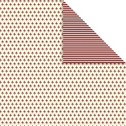 Vivi Gade Doppelseitiges Scrapbooking-Papier Copenhagen Rot/Cremeweiß 30,5 x 30,5 cm, 5 Blatt