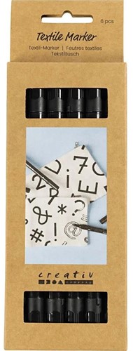 CC Textile Markers Black 6 pieces-2