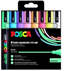 Uni Posca Markers PC5M Set Zachte Kleuren 8 stuk