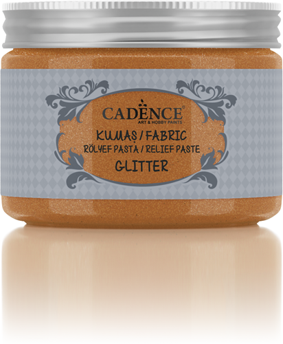 Cadence Textiel Glittereffect Relief Pasta 150 ml Koper
