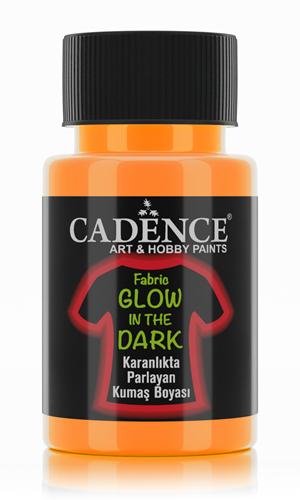 Cadence Glow in the Dark Textielverf 50 ml Oranje