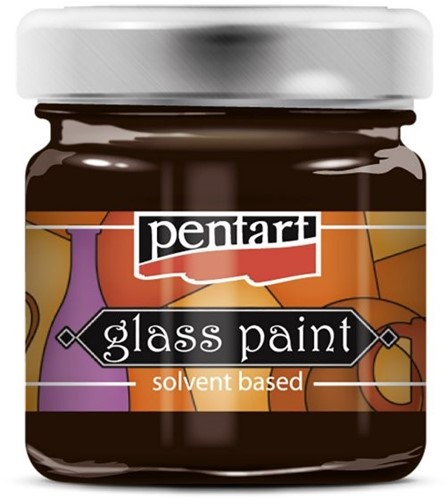 Pentart Glasverf Solvent Basis 30 ml Bruin