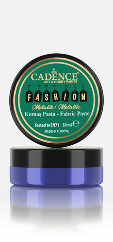 Cadence Fashion Textiel Metallic Relief Pasta 50 ml Sax Blauw