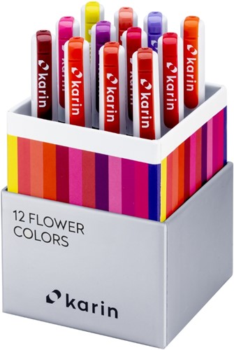 Karin Realbrush PRO Aquarelmarkers Set 12 kleuren Flower