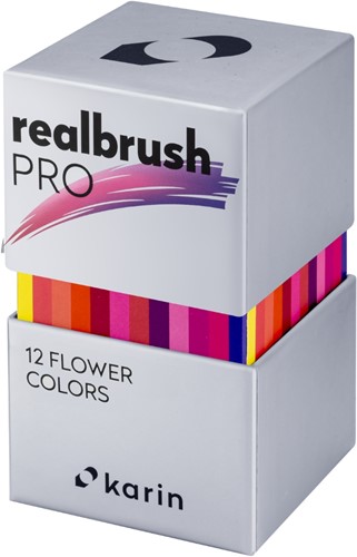 Karin Realbrush PRO Aquarelmarkers Set 12 kleuren Flower-2