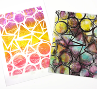 Gelli Arts Stencil Geo 12,7x17,8 cm-2