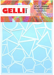 Gelli Arts Stencil Geo 12.7x17.8 cm