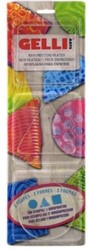 Gelli Arts Mini-Gelplatten-Set mit runden, quadratischen und dreieckigen Motiven
