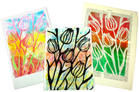 Gelli Arts Stencil Tulips 12.7x17.8 cm-2