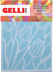 Gelli Arts Stencil Tulips 12.7x17.8 cm