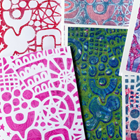 Gelli Arts Stencil Wonderland 12.7x17.8 cm-2