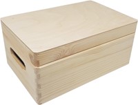 Pine Storage Box with Flap Lid 30x20x13.5 cm