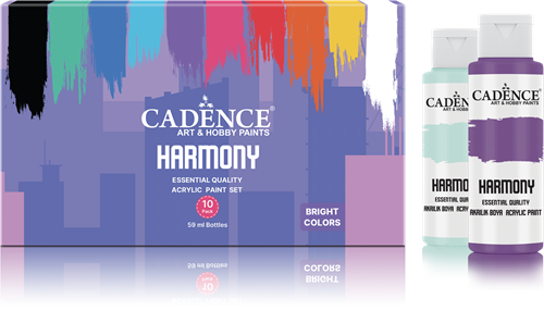 Cadence Harmony Acrylic Paint Set 10x59 ml Bright Colours-2