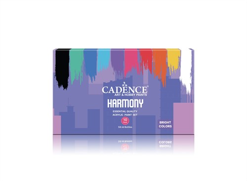 Cadence Harmony Acrylic Paint Set 10x59 ml Bright Colours
