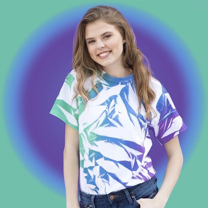 Strakke tie-dye met textielspray