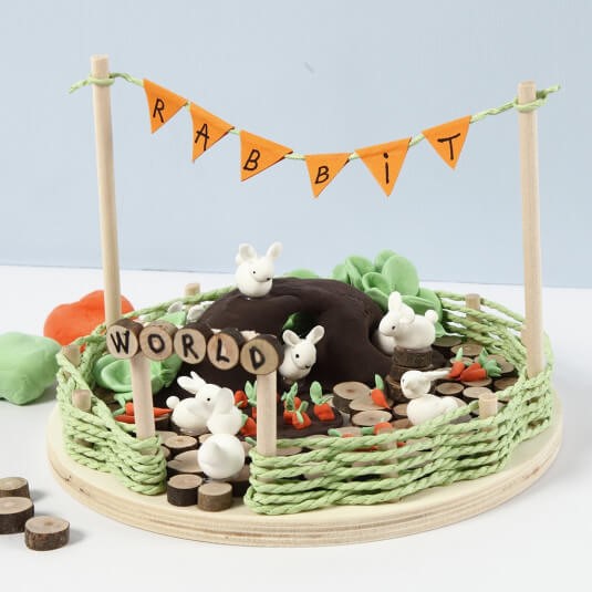 Miniatuur konijnenburcht