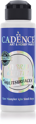 Cadence Hybrid Acrylverf Glitter 120 ml White