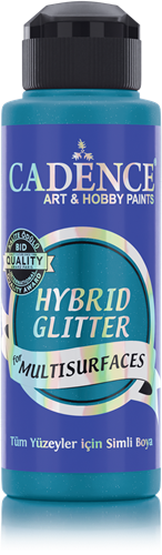 Cadence Hybrid Acrylverf Glitter 120 ml Turquoise
