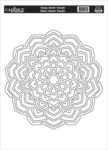 Cadence Textiel Transfer 25x35 cm Mandala Outline FCT-01