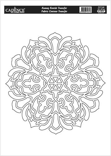 Cadence Textiel Transfer 25x35 cm Mandala Outline FCT-02