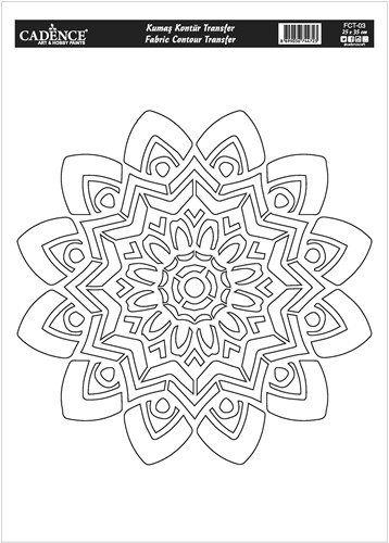 Cadence Textile Transfer 25x35 cm Mandala Outline FCT-03