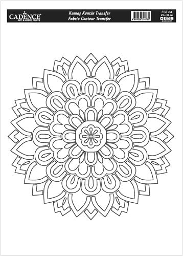 Cadence Textiel Transfer 25x35 cm Mandala Outline FCT-04