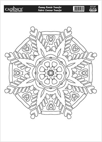 Cadence Textiel Transfer 25x35 cm Mandala Outline FCT-07 
