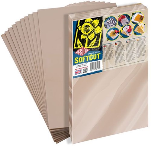 Essdee SoftCut Linolschnittplatten, 10 Stück, 21 x 30 cm