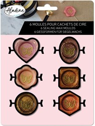 Aladine Zegel Wax Stempel Mallen 6 stuks