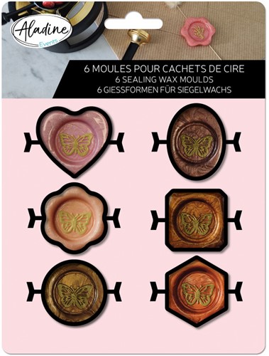 Aladine Zegelwas Stempel Mallen 6 stuks