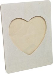 Plywood Photo Frame Heart 16x3x21.6x1 cm