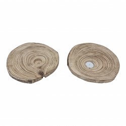 Tree disc Tealight holder Burnt approx. 25 cm