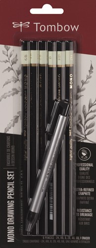Tombow Mono Pencil Set with Mono Zero Eraser
