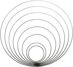 Metallring schwarz verschiedene Größen