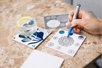 CC Mini Hobbyset Tekenen Porseleinen Onderzetters-2