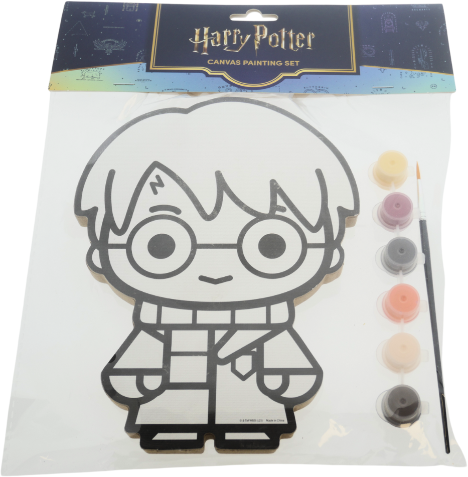 Harry Potter Speldenset – 4 Chibi-design Knopen Met Bril, Bliksem En Uil Hedwig – Officieel Gelicentieerd – Willekeurige Modellen En Kleuren