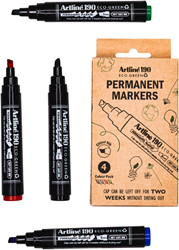 Artline Drysafe 190 Eco-Green Permanentmarker, 4 Farben