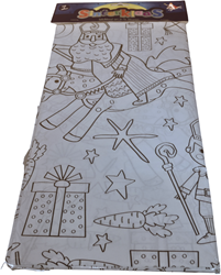 Wins Papieren Tafelkleed om zelf in te kleuren Sinterklaas 138 x 220 cm 