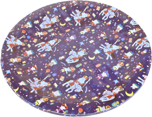 Wins Papieren borden Sinterklaas 10 stuk 23 x 23 cm