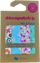 Decopatch Mix & Patch Decoupage Paper 30 x 40 cm, 4-pack