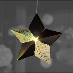 Sheedz Lampvorm Kerstster Transparant, Wit en Zwart
