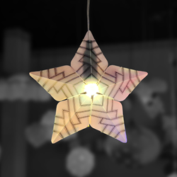 Sheedz Christmas Star Lamp Shape, Transparent
