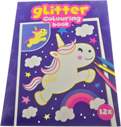 Wins Glitter Kleurboek Eenhoorns 24 x 18 cm