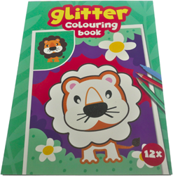 Wins Holland Glitter Coloring Book Tropical Animals 24 x 18 cm