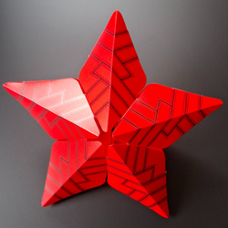 Sheedz Christmas Star Lamp Shape Red