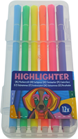 Wins Textmarker-Set, 12-teilig, 6 Farben