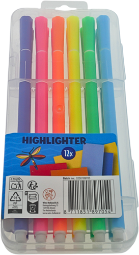 Wins Textmarker-Set, 12-teilig, 6 Farben-2