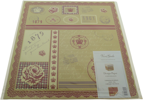 Vivi Gade Doppelseitiges Scrapbooking-Papier „Kopenhagen First Class“, 30,5 x 30,5 cm, 5 Blatt