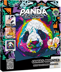 Splat Planet Clay Painting Panda 30 x 30 cm 350 gr
